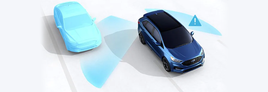 Ford Driver Assist - BLIS (Blind Spot Information System) With Cross-Traffic Alert Ford SUV scanning vehicle in blind spot