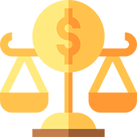 Personalized Trade Evaluation Gold Balance Scale