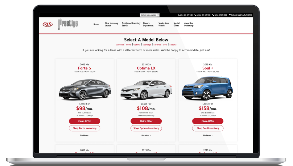 Prestige Kia Vehicle Specials Page Prestige Kia Vehicle Specials Page