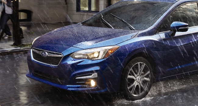 Wiper Blade Special Subaru Impreza driving in the rain