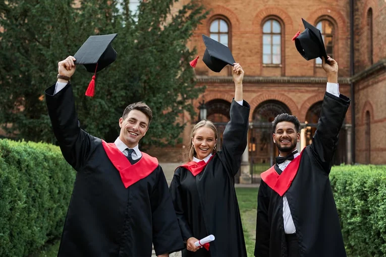 College graduates celebrating